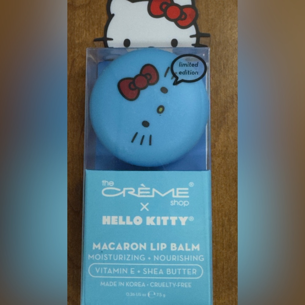 Hello Kitty‎ Lip Balm The Creme Shop Macaron Mint Limited Edition Korean Blue